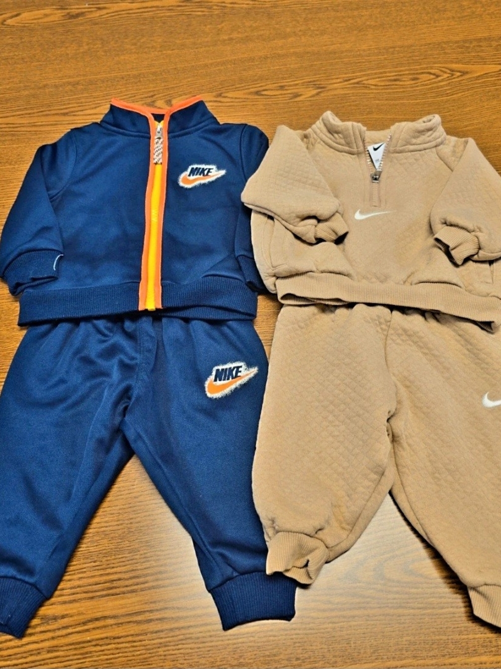 Nike Kids' Blue and Beige Bottoms Set - Twin Pack Sz 12 Months